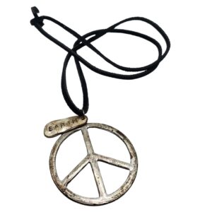 black-leather-cord-peace-sign-earth-charm-distressed-metal-necklace